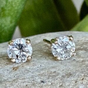 14 karat gold and .50 Stud Earrings